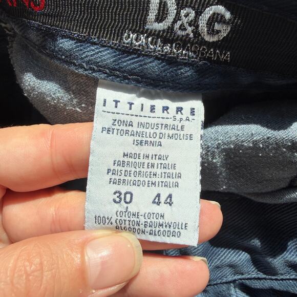 Dolce & Gabbana D&G Straight Leg Blue Denim Jeans Size 30 / IT 44 - Picture 6 of 6